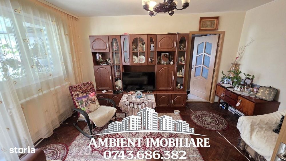 Apartament cu 2 camere, ETAJ 3, mobilat și utilat, VASLUI - zona NORD;