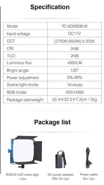 Nicefoto 600RGBW RGB Светодиодный Осветитель