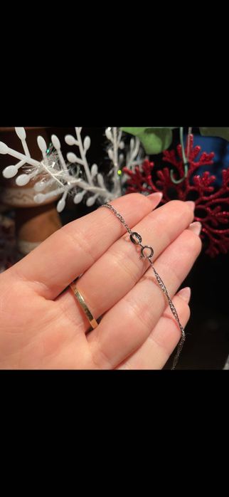 Сребърно колие снежинка 925