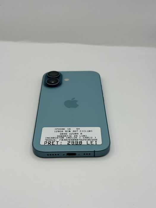 Iphone 16 128GB 91% Garantie Rate BuyBack - iphonezone.ro