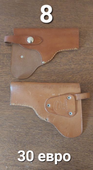 Чисто нови различни видове кобури от естествена кожа