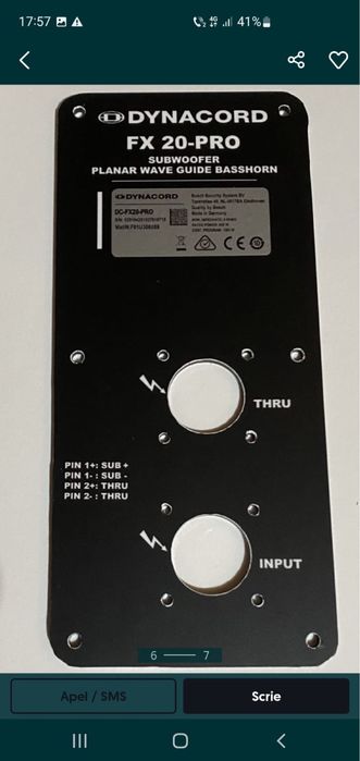 Placute conectica Dynacord/RCF/FBT  FX 12//FX 20