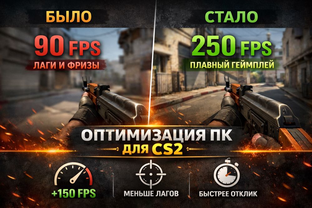 CS2 лагает? Сделаю +FPS за 30 минут