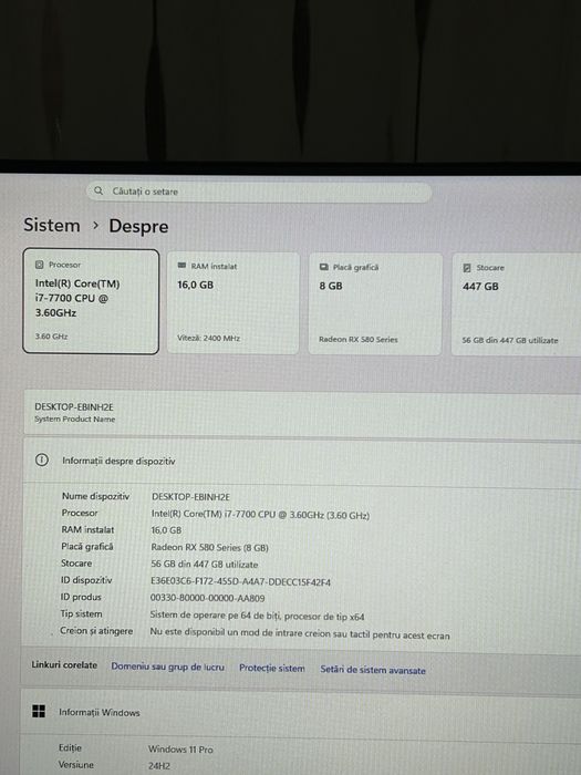 Pc gaming| i7 gen7 |16gb ram| RX580 8gb | ssd 500gb