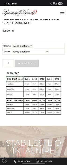 Rochie Tarik Ediz model 98300
