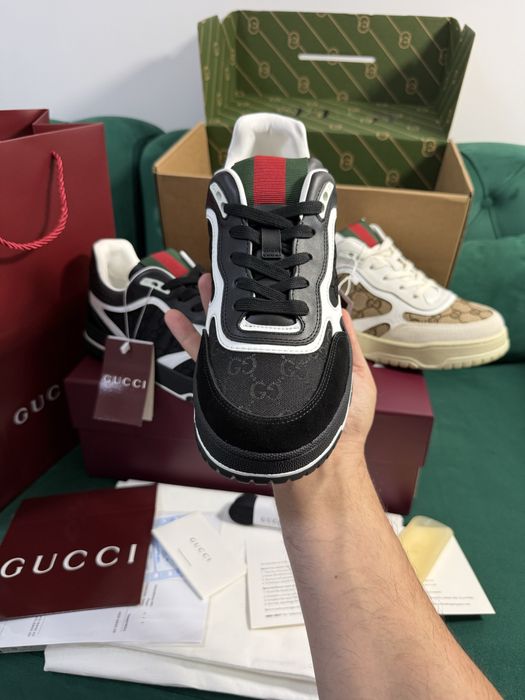 Adidasi Gucci piele naturala 100% Full Box colectie noua