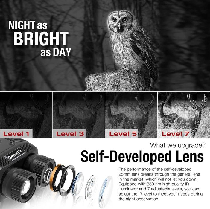 GeowFiiTech M2 Бинокъл за нощно виждане 4K