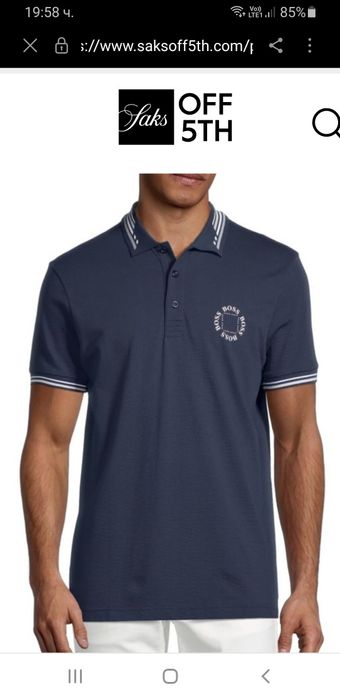 Hugo Boss Cirkle Pique Cotton Mens Size M ОРИГИНАЛНА Тениска!