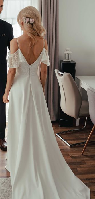 Rochie de mireasa creatie Ligia Mocan + cadou: brau detasabil