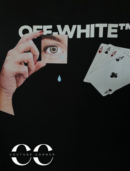 Tricou OFF-White • Calitate TOP • Hand Card S/S Over