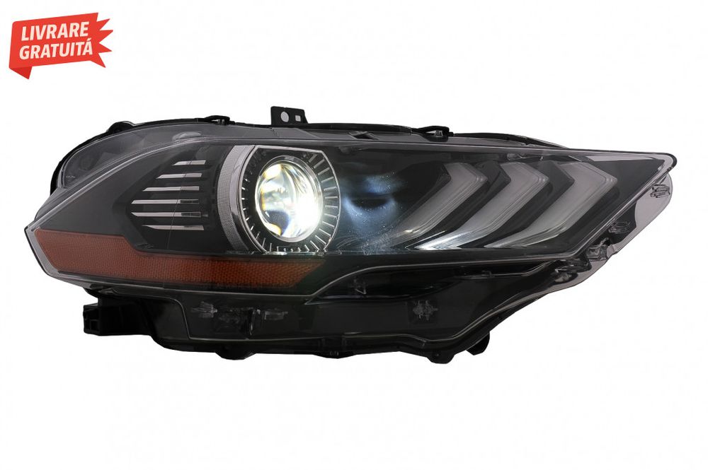 Faruri LED Ford Mustang Facelift (2018-2023) Negru Semnal Dinamic RGB