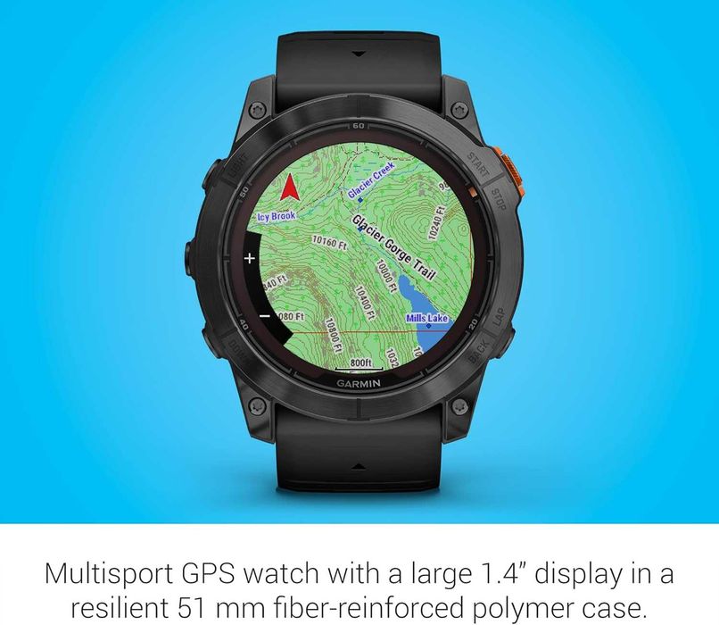 Смарт часовник Garmin Fenix 7X Pro Solar 51mm Фенерче соларен