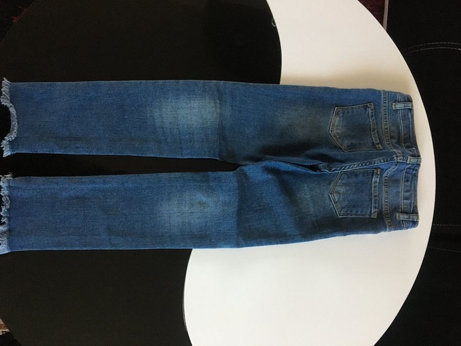 Дънки за момиче в синьо и черно