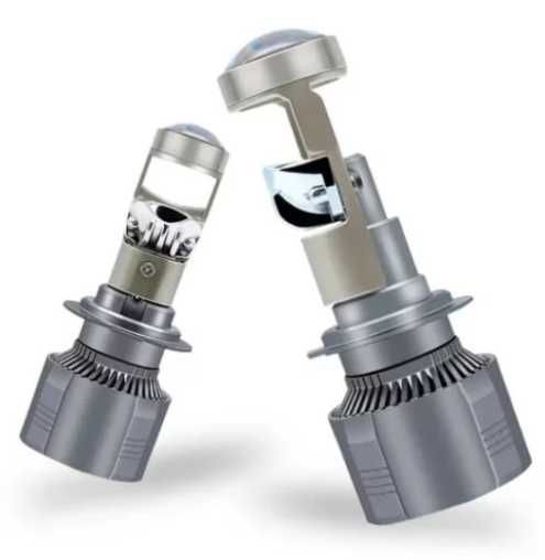 LED Крушки H7 с лупи,12-24v canbus  1 ГОДИНА ГАРАНЦИЯ