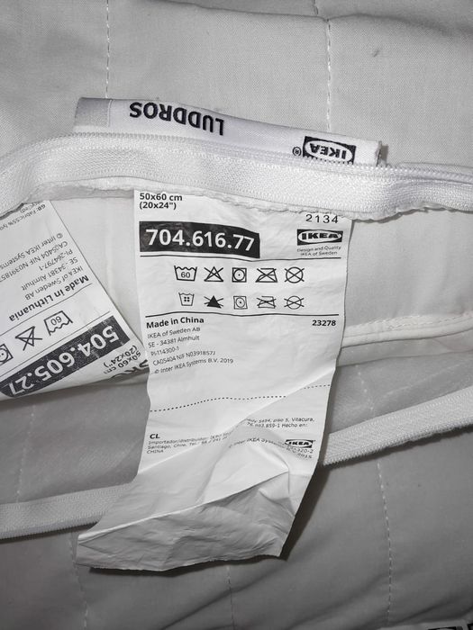 2 perne IKEA 50x60 cm + huse impermeabile