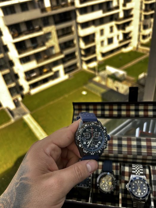 Ceas Breitling Endurance Pro 44mm Cronograf Quartz – Blue – Curea Cauciuc – Sport
