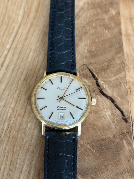 Ceas rotay automatic placat cu aur