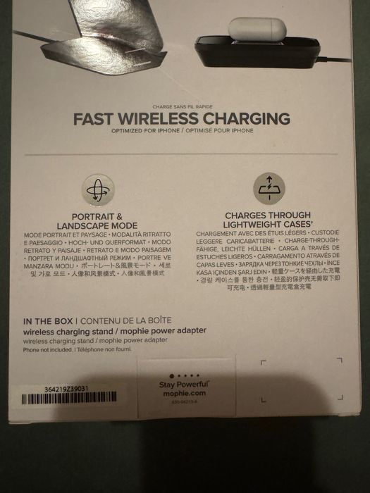 Încărcător WIRELESS Mophie/ încărcare rapidă