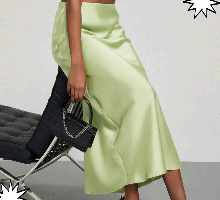 Fustă midi satin