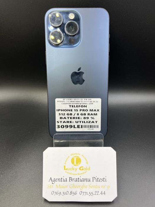 Iphone 15 PRO MAX 512GB 8GB RAM Baterie 89% cod produs 25180