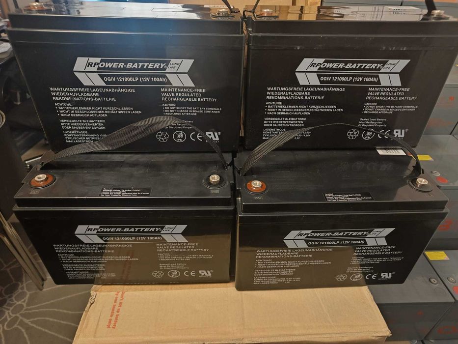 Acumulatori stationari AGM 65-100ah, baterii panou solar, UPS centrala