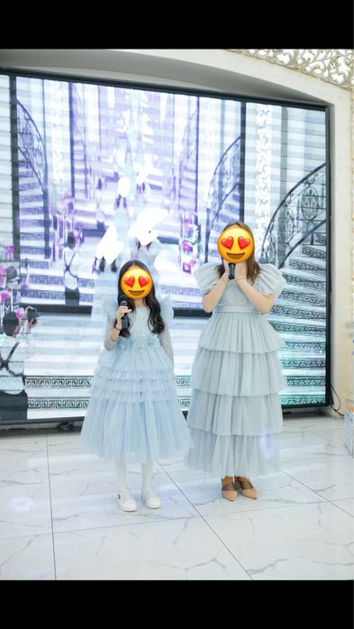 Платье вечернее в голубом цвете