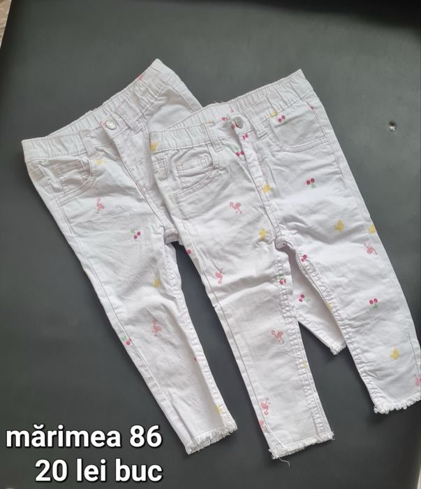Blugi albi fete marimea 86 GEMENE