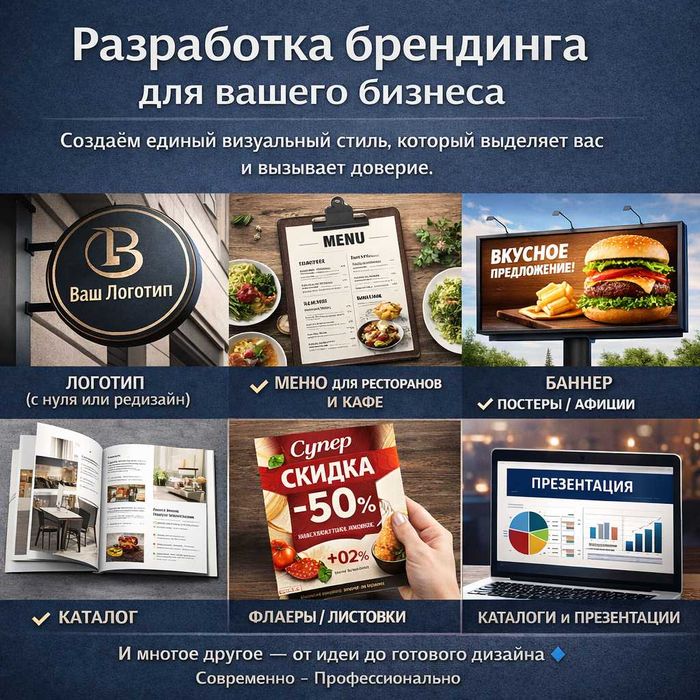 Дизайн / Логотип / Дизайн меню / Листовки