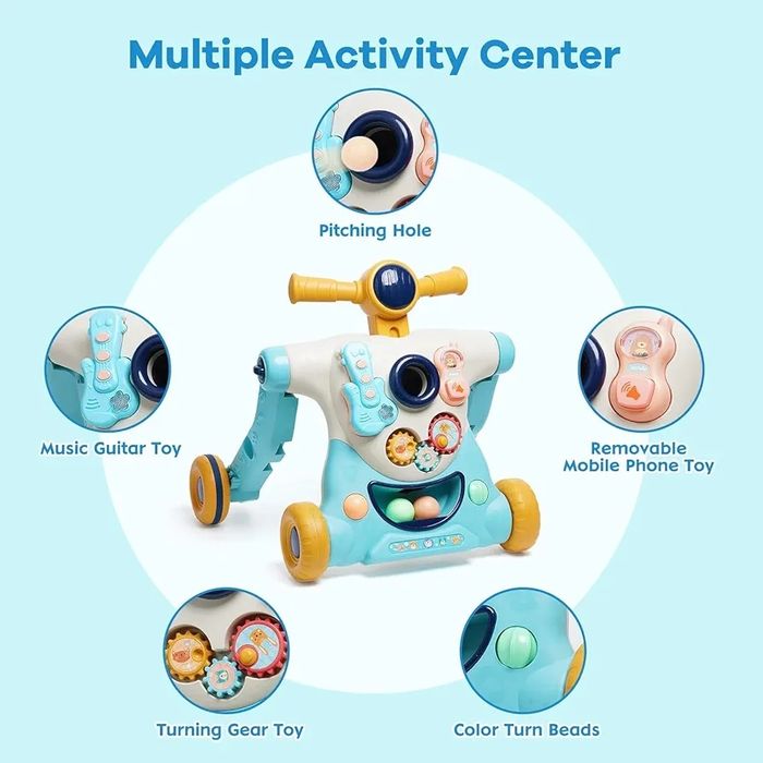 3в1 Бебешка Проходилка/ Уокър с Обучително Съдържание, YULEYU