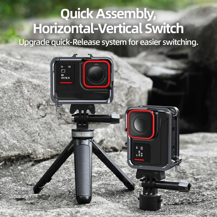 Cadru metalic frame camere actiune Insta360 Ace / Ace Pro / Ace Pro 2