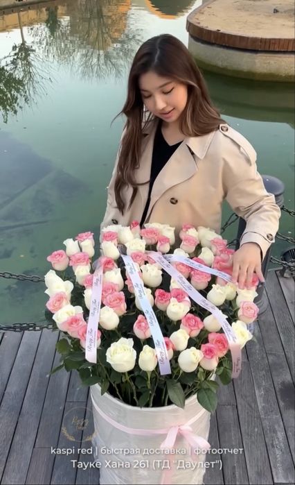 101 роза,свежие.