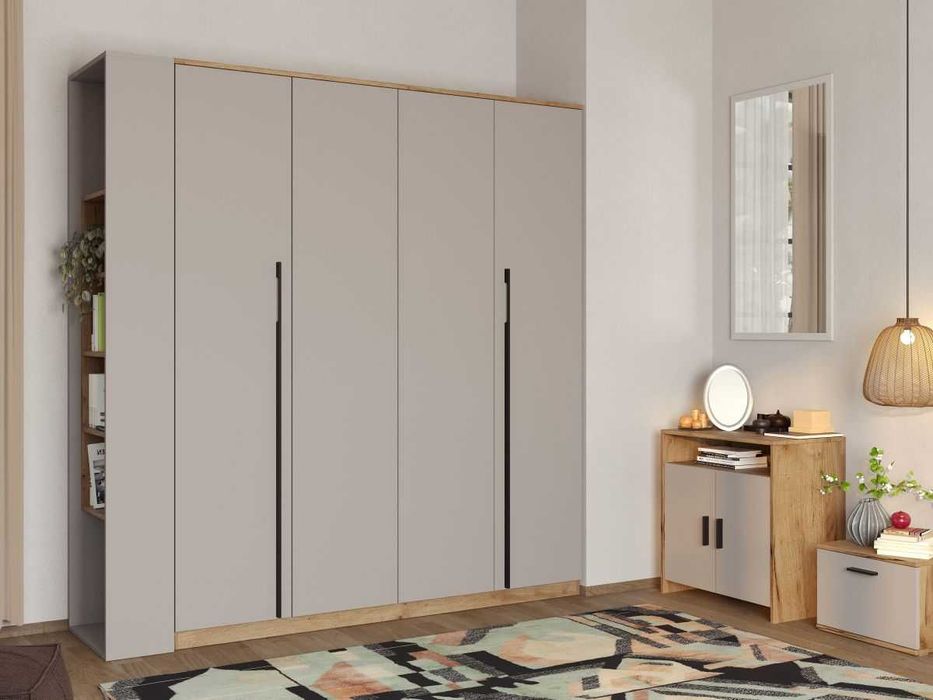 Set Mobila Dormitor Casmir / Stejar Siena C14 - Transport Gratuit