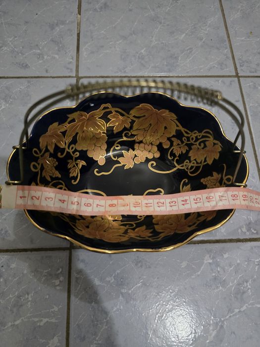 Ваза - конфетница  со с'емной  ручкой Новая Чехия