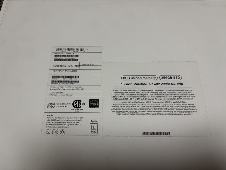 Macbook air M2. 13дюймов