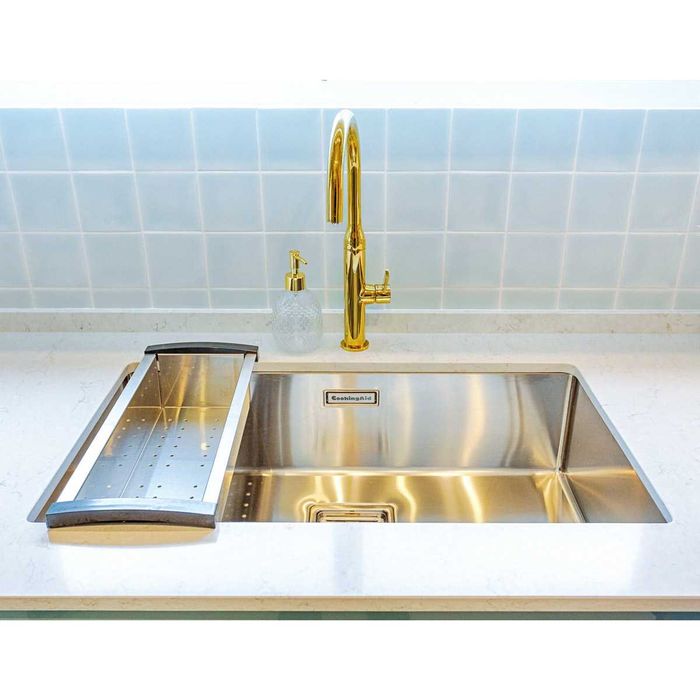 Chiuveta bucatarie inox CookingAid Box Lux 74 cu montaj pe/sub blat