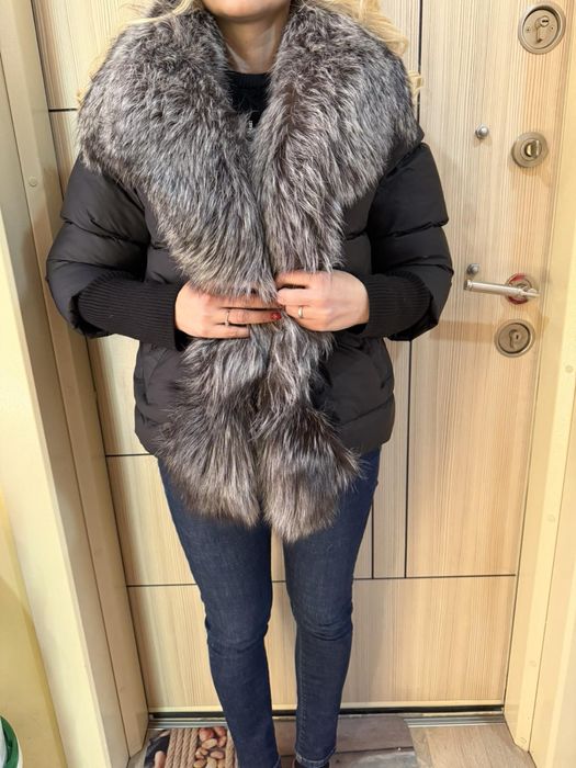 Дамско яке с естествен косъм