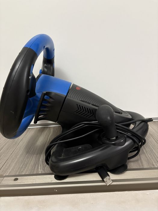 Volan gaming, Genesis Seaborg 350 Racing, PC/Consola, Negru/Albastru