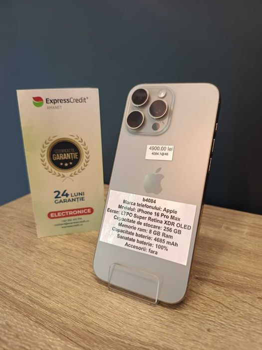 (AG51) Apple iPhone 16 Pro Max b4084 - Garantie 2 ani!