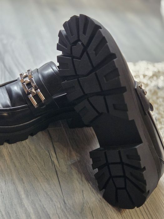 Обувки Even&Odd,кожени,черни 40н