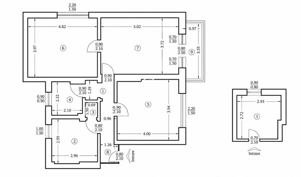Apartament 3 camere de vanzare, Centru