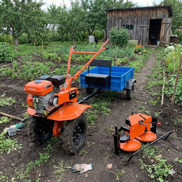 АКЦИЯ! Комплект мотоблок + тележка + косилка роторная ВЫГОДНАЯ цена