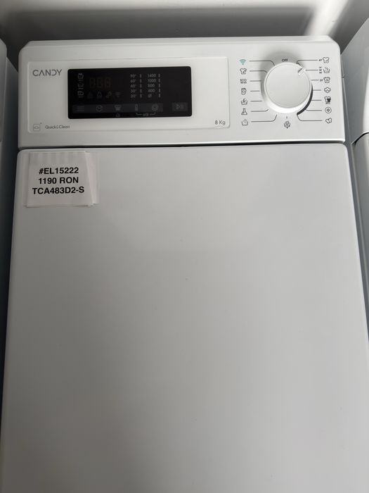 Mașină de spălat rufe cu încărcare verticală Candy ProWash 300 TCA483D2-S