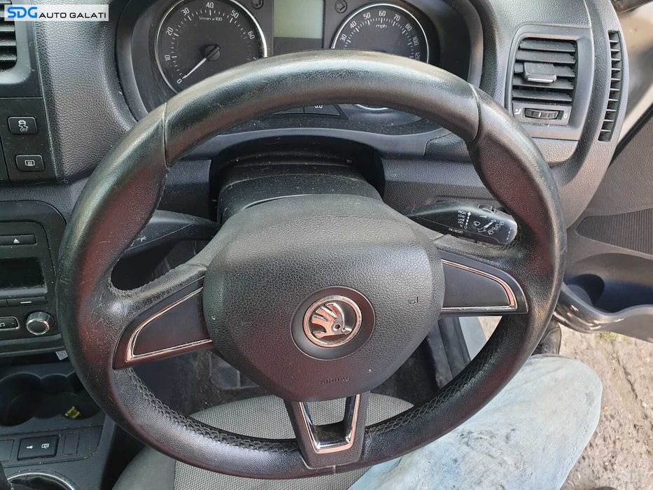 Volan Piele in 3 Spite FARA Airbag Skoda Fabia 2 FL Facelift 2010 - 2015 [1561]