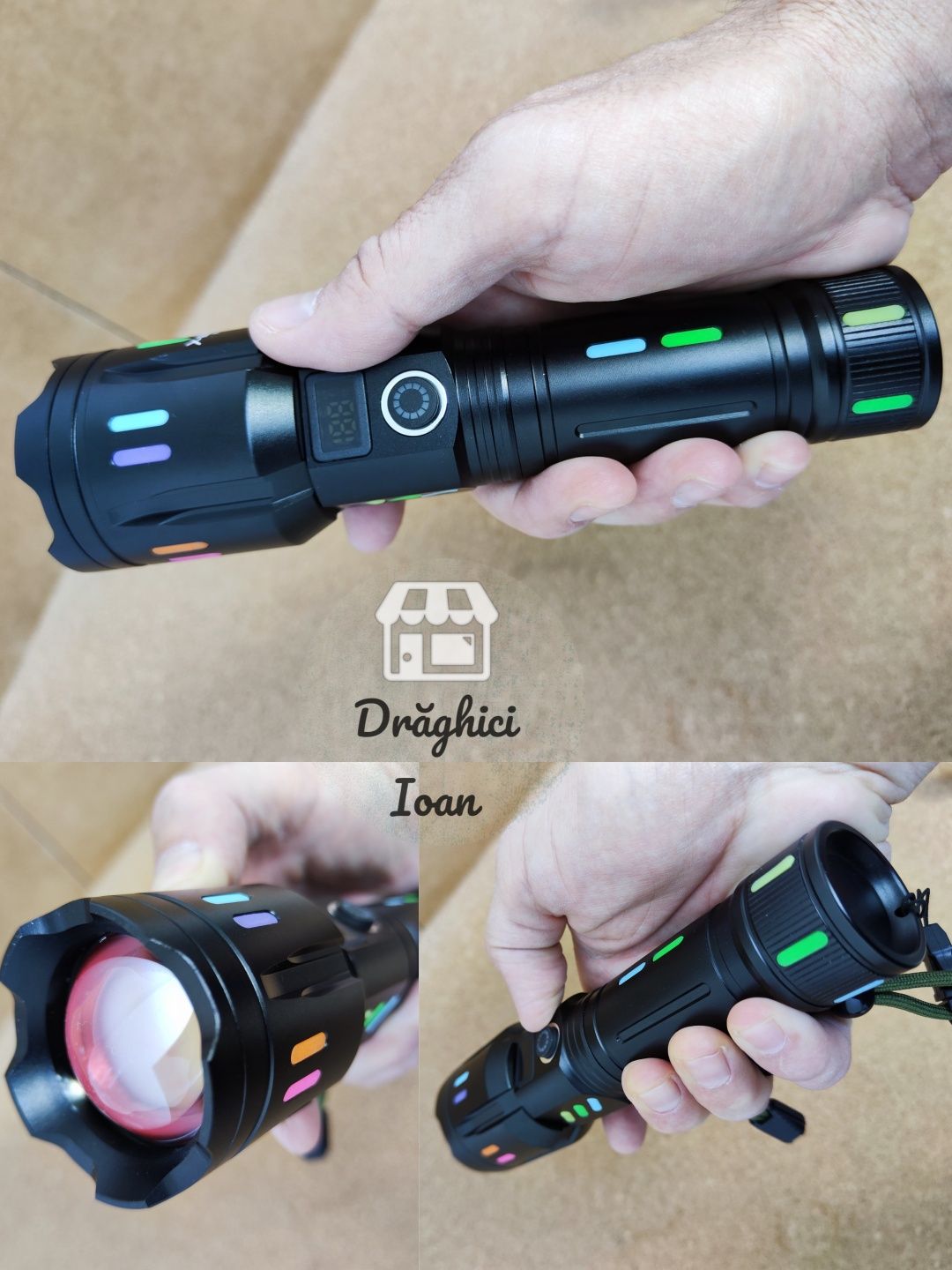 Lanterna TOP LASER DIGITAL- led PM20 ULS tip LASER pt.distanta