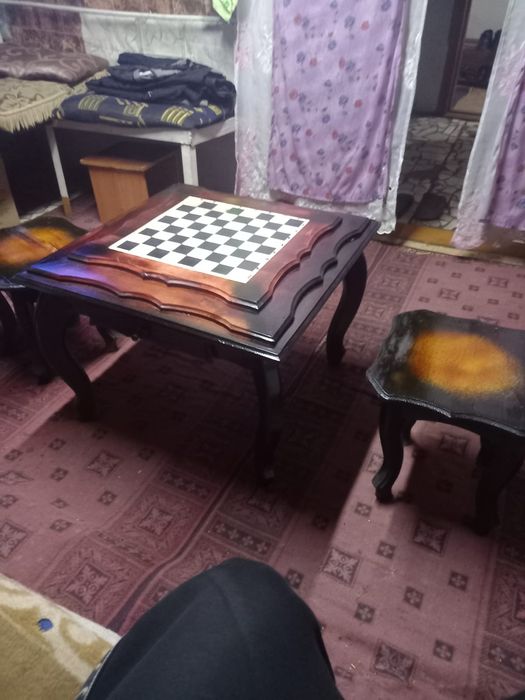 Шахматные столы ручной работы