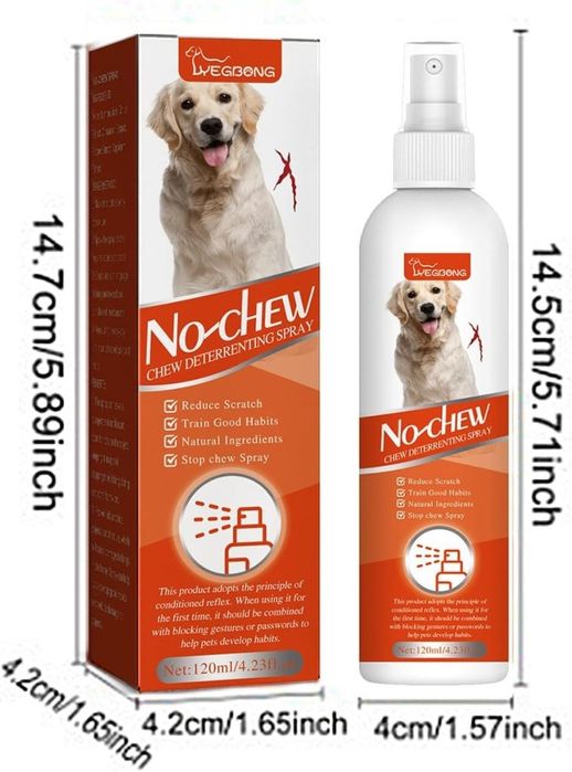 Спрей против дъвчене от куче, от домашни любимци