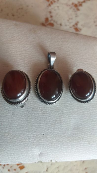 Vand set din Argint cu chihlimbar