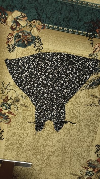 Сарафан платье чёрное с цветочками