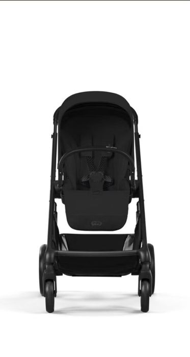Carucior Cybex Gold Balios S Lux Moon Black cu cadru negru si maner cu