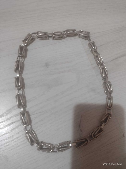 Запазен сребърен синджир 105 гр